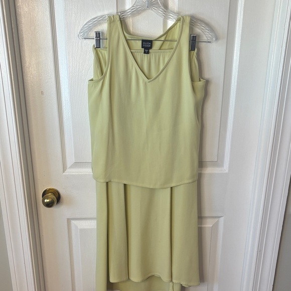 Eileen Fisher Light Green Textured Jacket and Dress Set - Picture 4 of 7